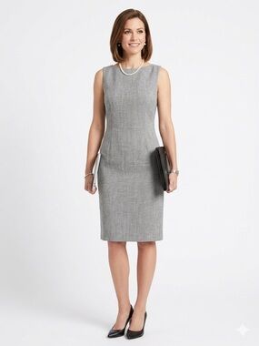 Lauren Ralph Lauren Linen Sheath Dress Sleeveless Career Size 12